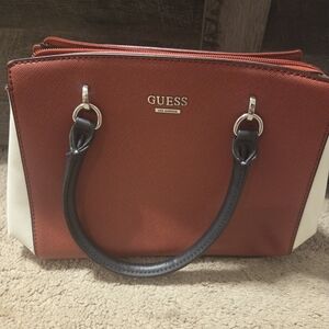 Guess Red and Black Satchel